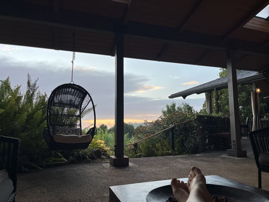 The view from our B&B in Maui, which had a great view of the north shore.