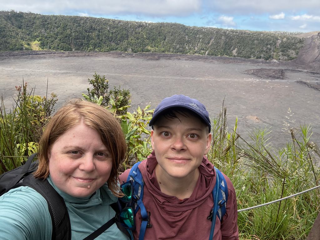 Us in front of the overlook.