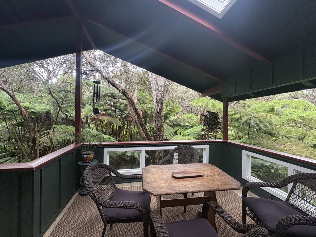 The view from our stay in Volcano Village.