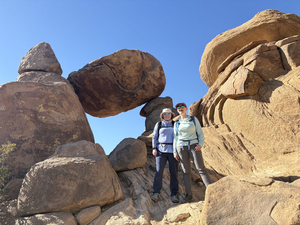 Us in front of the balanced rock.