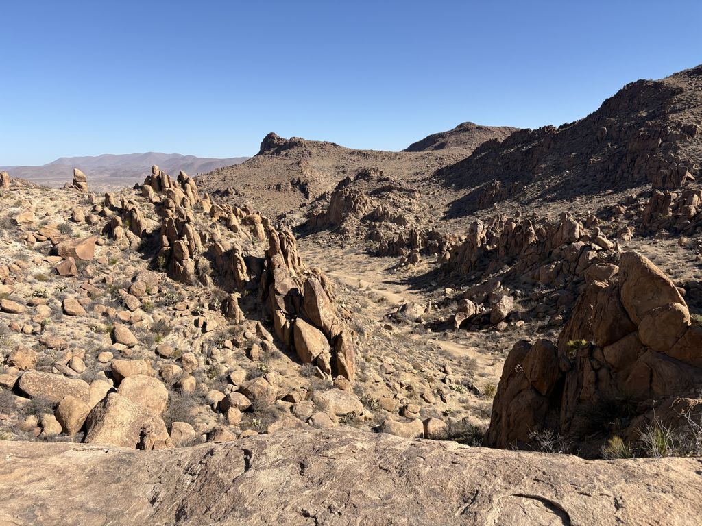 View of part of the trail through the valley.
