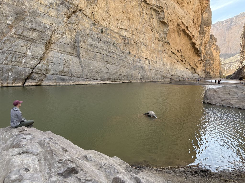 Scout relaxing out on a rock.