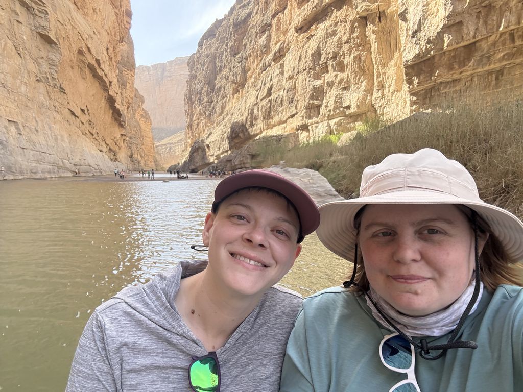 Us in front of the Santa Elena Canyon view.