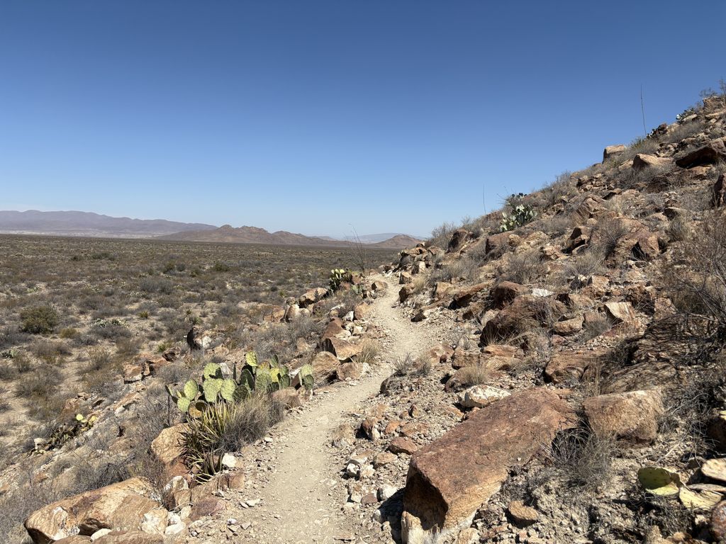 The trail around the the ridge of Lone Mountain.