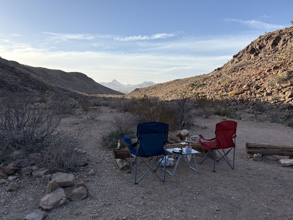 Chairs set up for prime sunset viewing.