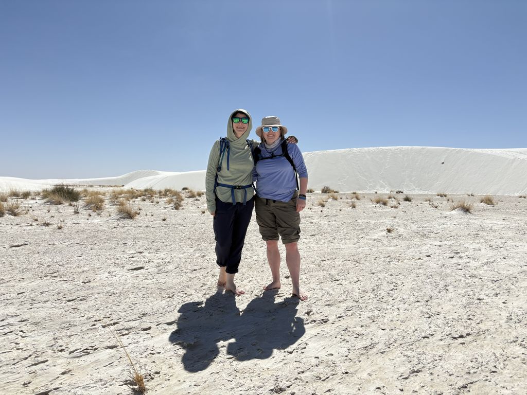 Us near the start of the Alkali Flat Trail.